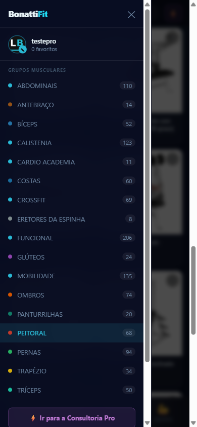 Avatar de perfil no menu do celular
